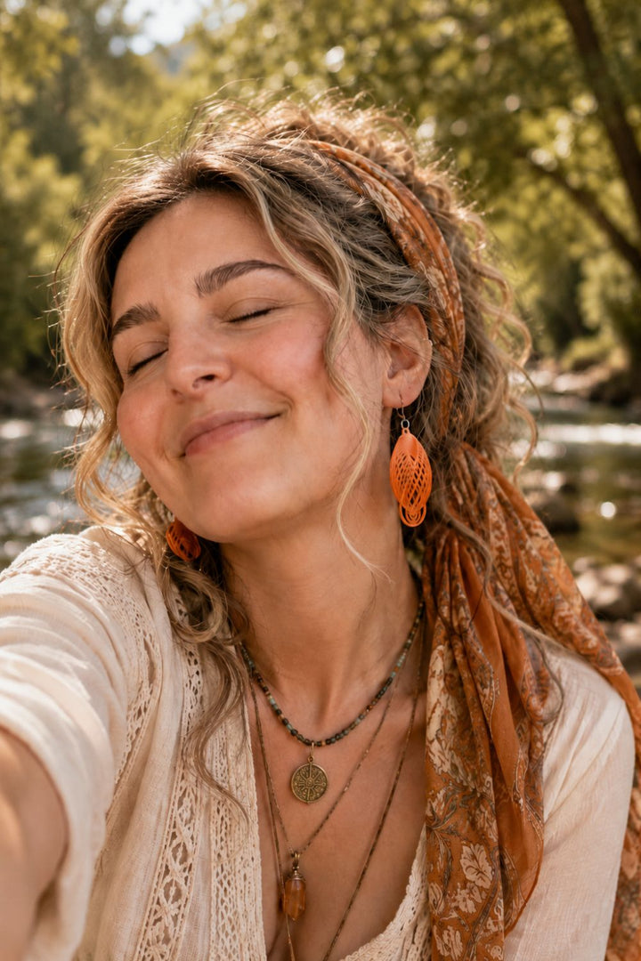 ASTRAL – Boucles d’oreilles ovales 3D en nylon recyclé