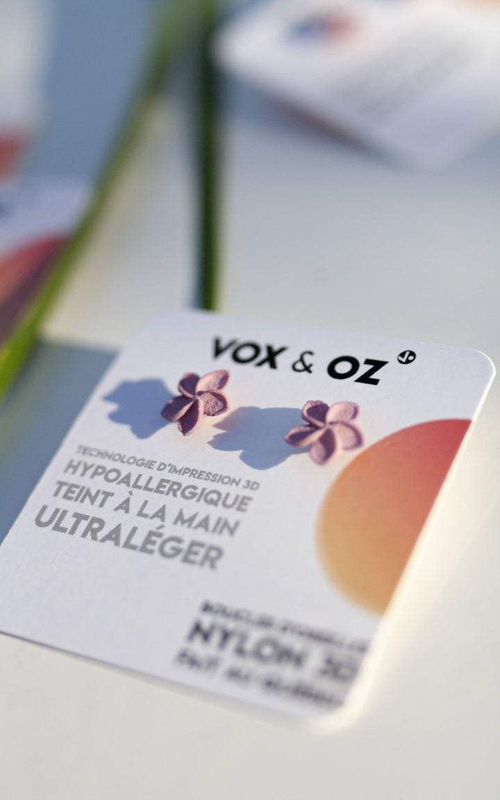 OHANA – Puces d’oreilles Fleur de Plumeria