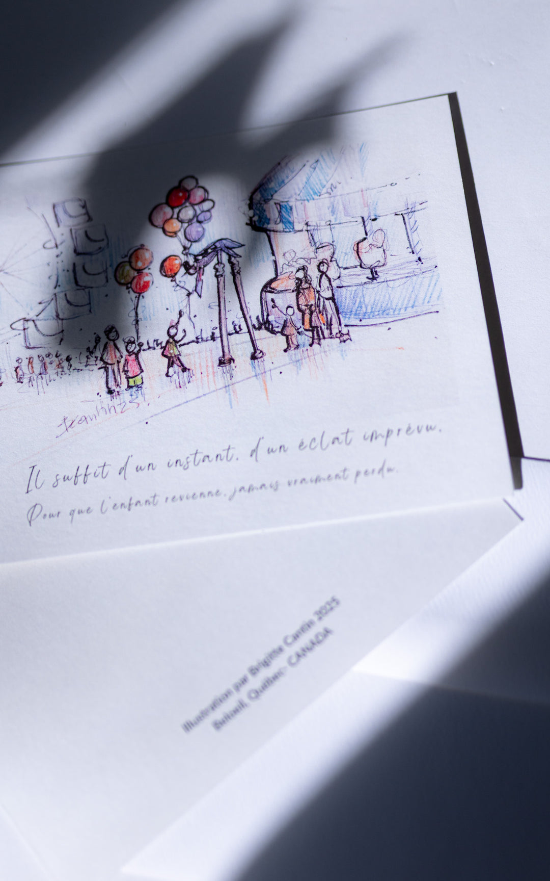 Carte postale illustrée « Il suffit d’un instant »