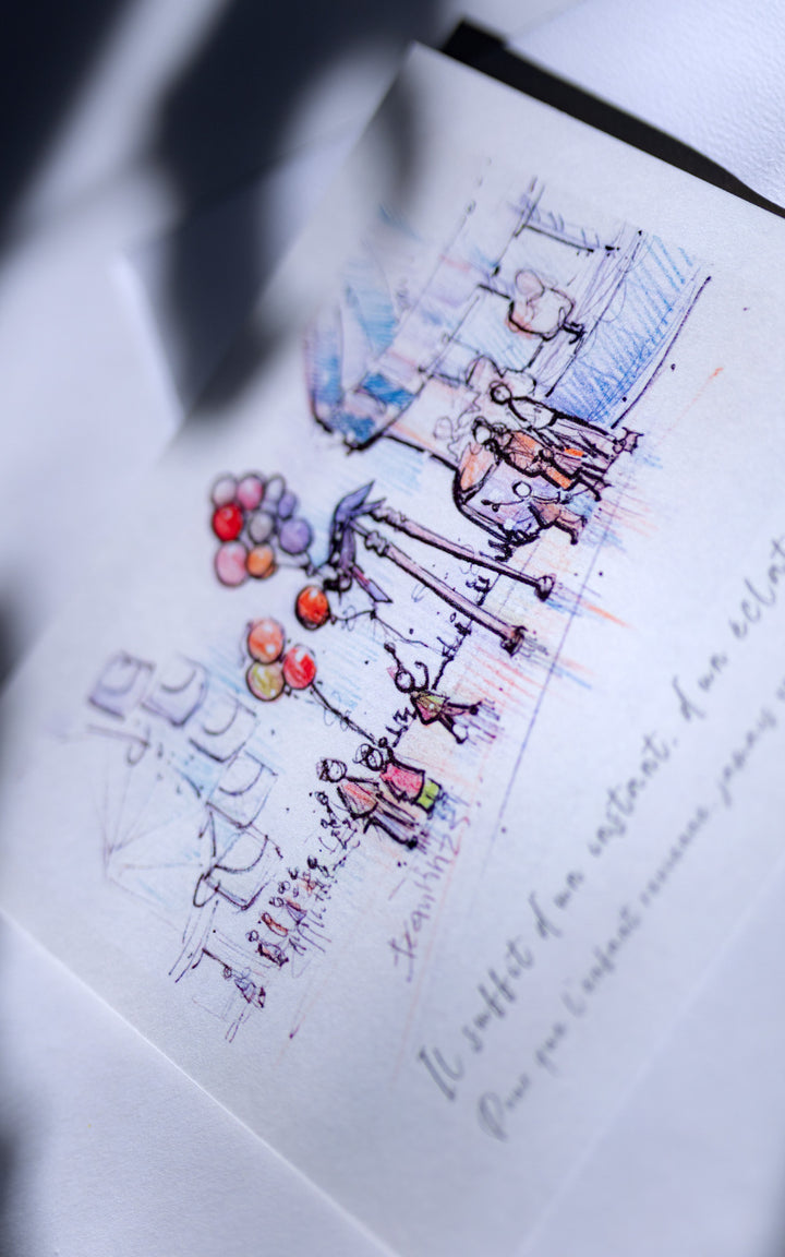 Carte postale illustrée « Il suffit d’un instant »