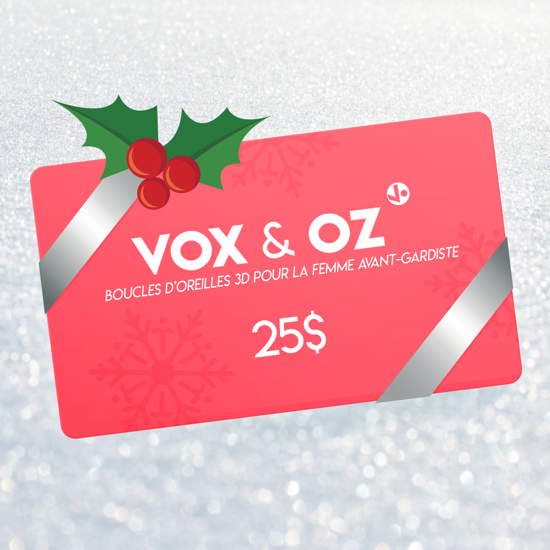 Bijoux 3D locaux | Carte-Cadeau Découverte Vox & Oz