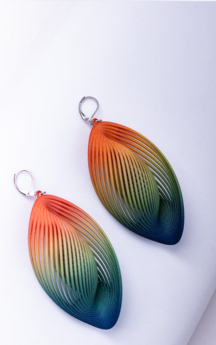 OASIS – Ultralight large earrings in recycled nylon | Award-winning Quebec design