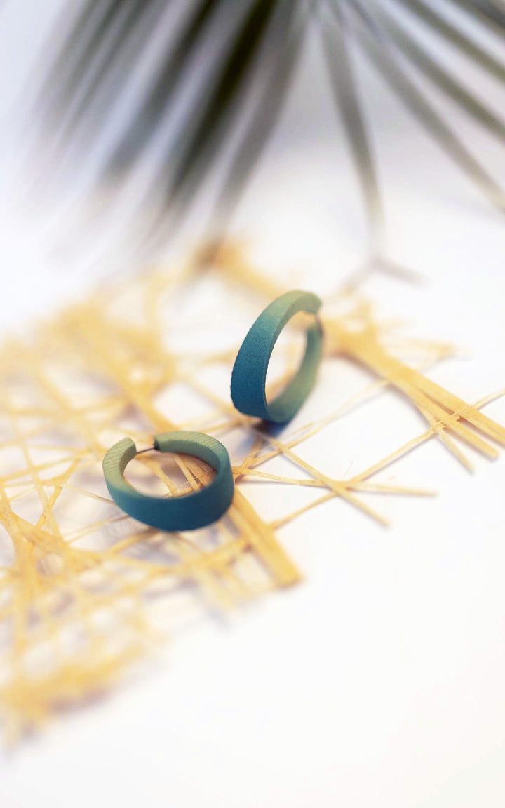 Earrings 3D Ovales KIWI