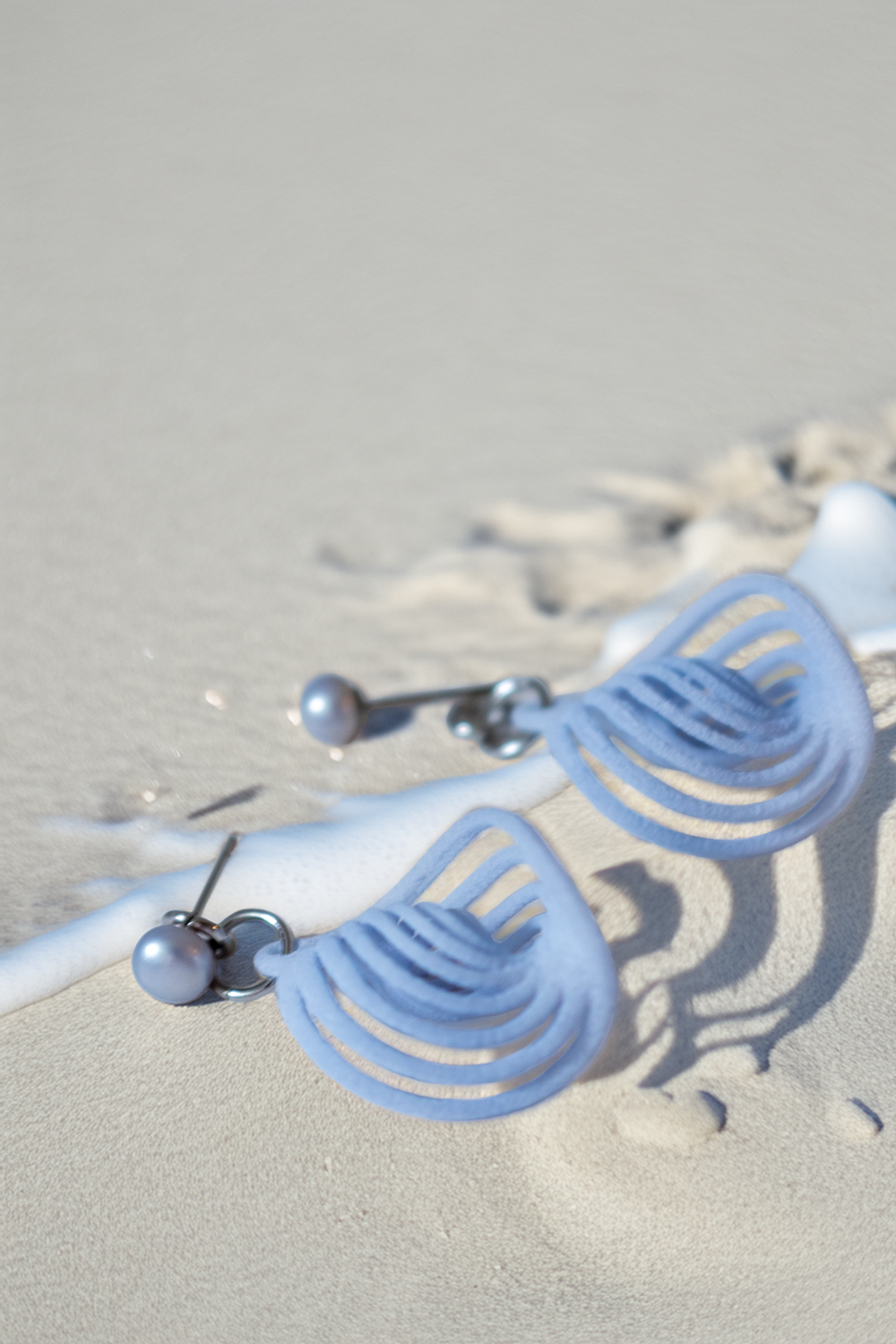 NEBULA earrings and freshwater pearls