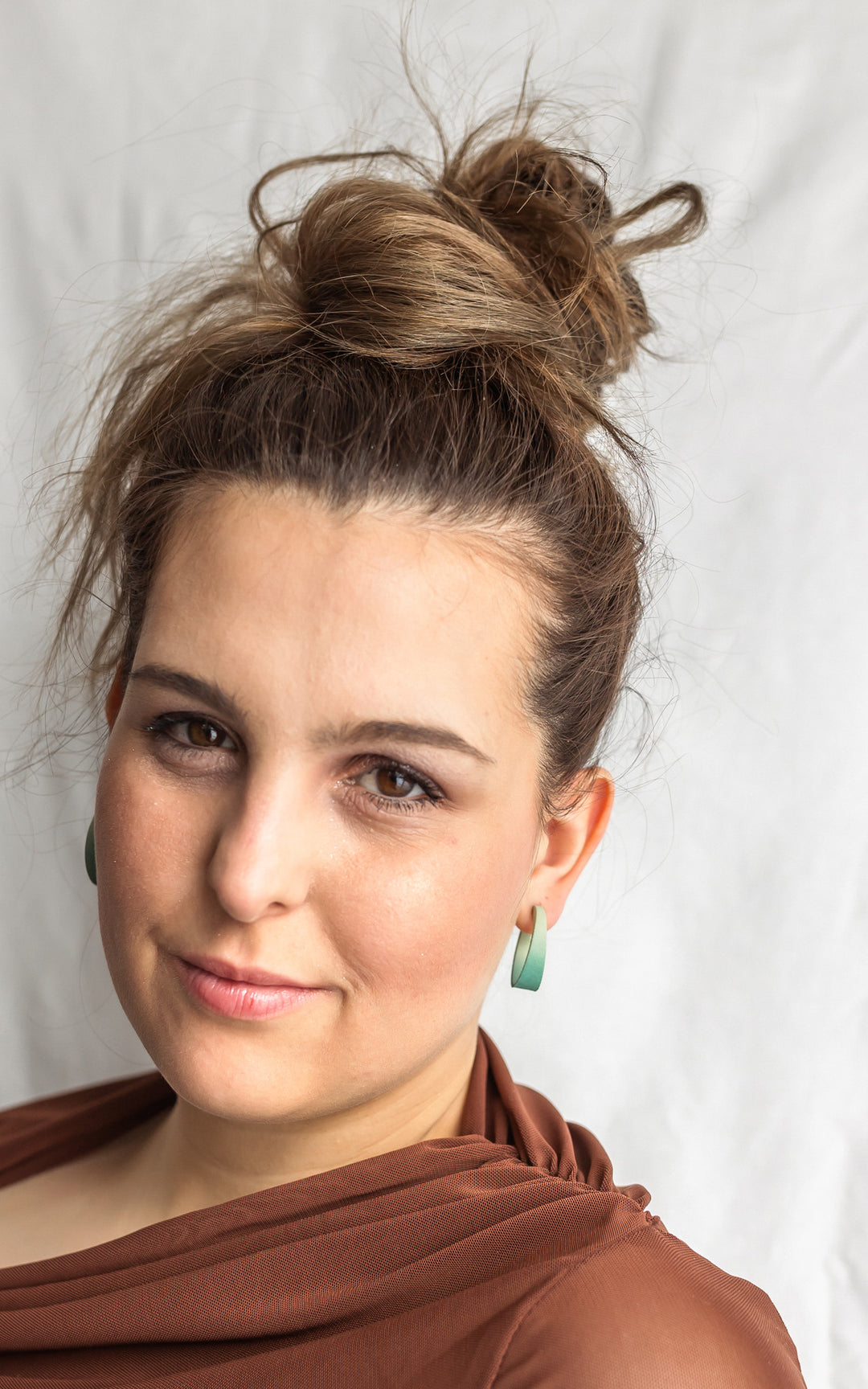 Earrings 3D Ovales KIWI