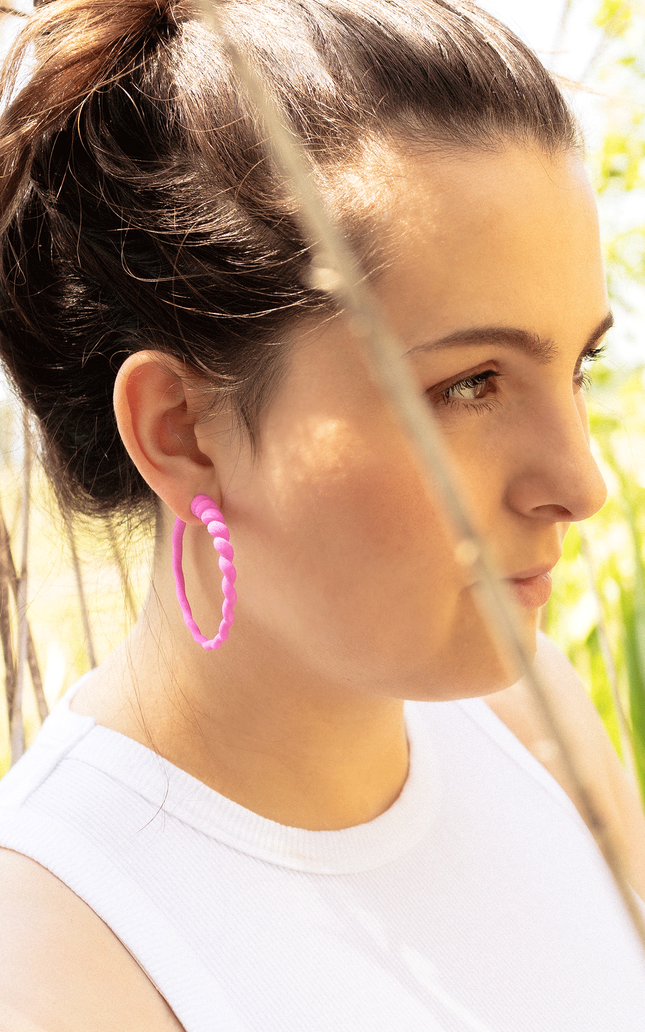 Large Crescent Earrings, Shell 5cm