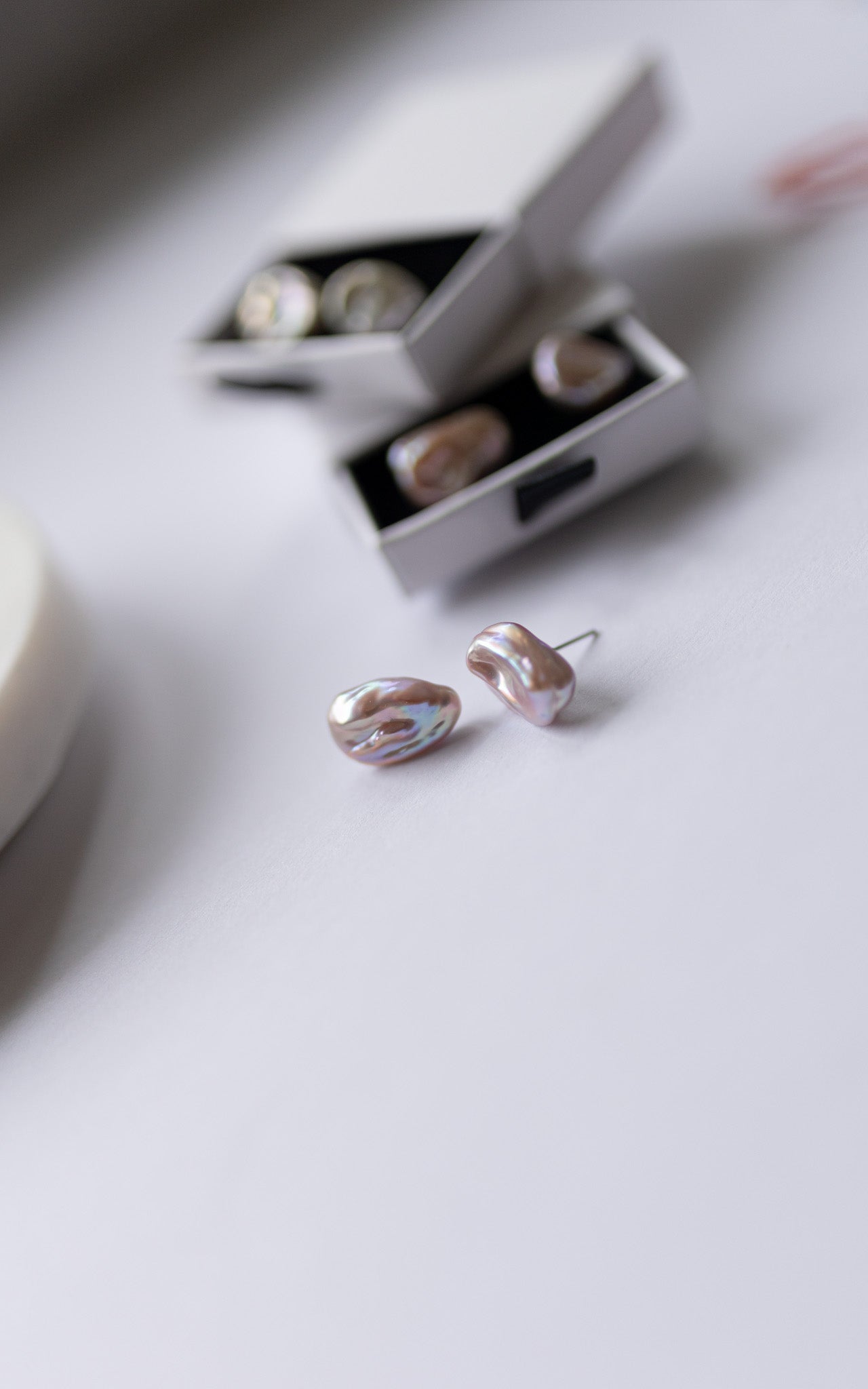 Boucles d'oreilles Perles Baroques d'eau douce Keshi 11-12 mm