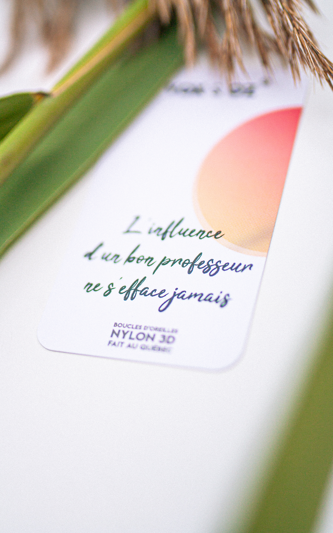 Carte message professeur – 3 messages au choix