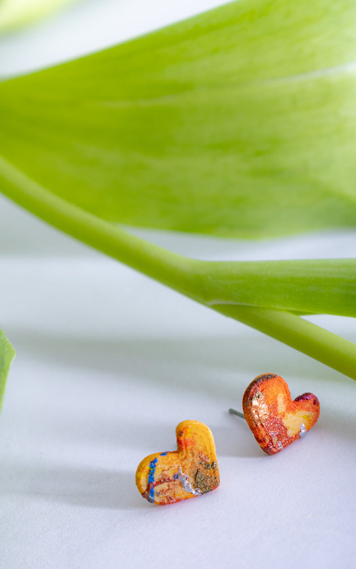 Zamour 3D Heart Earrings