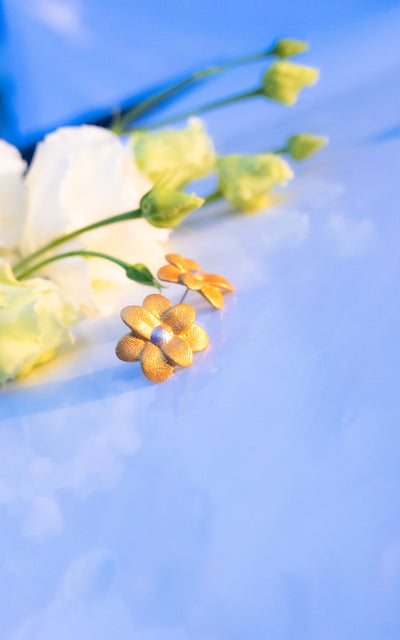 Flower earrings, CHERRY