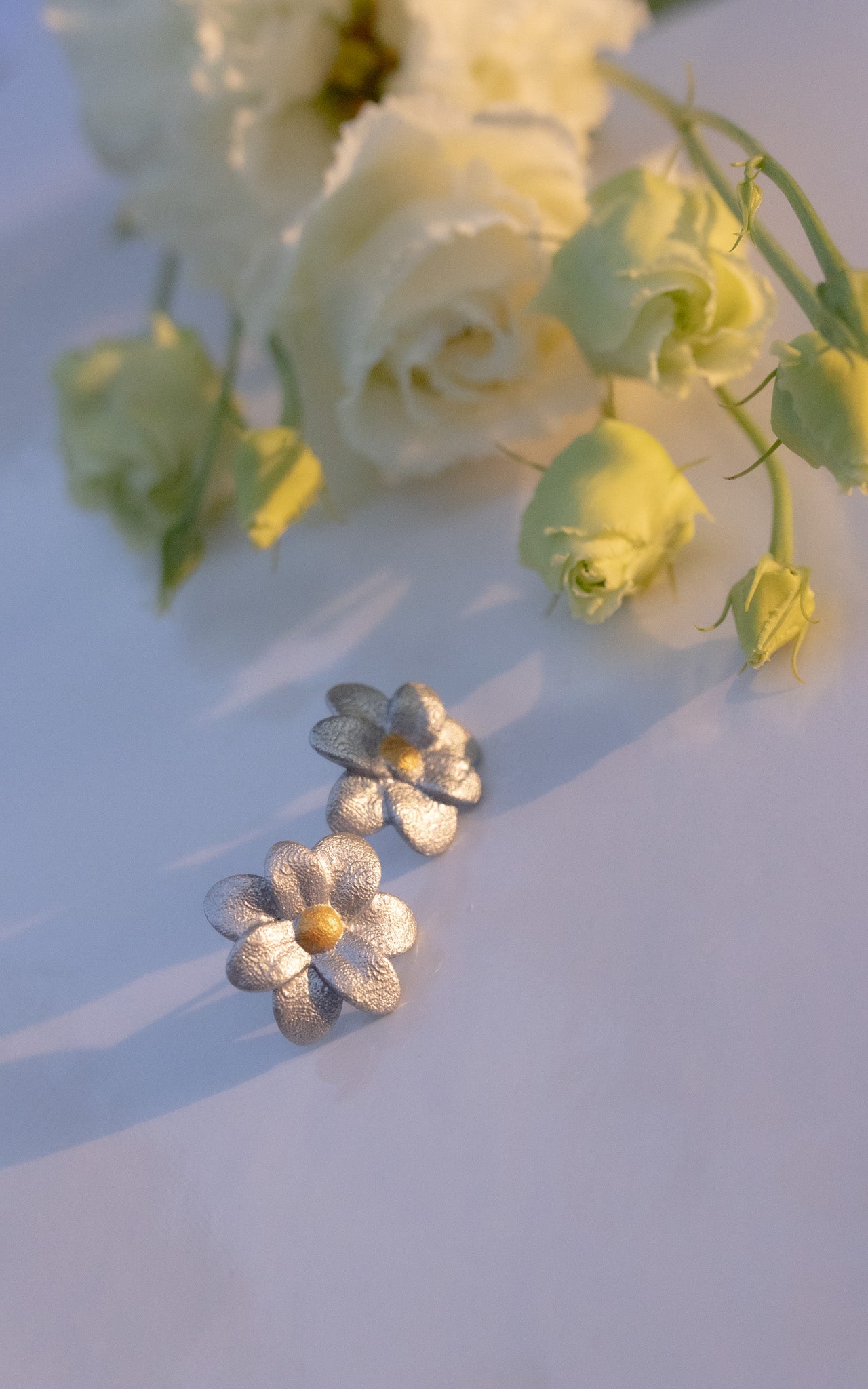 Flower earrings, CHERRY