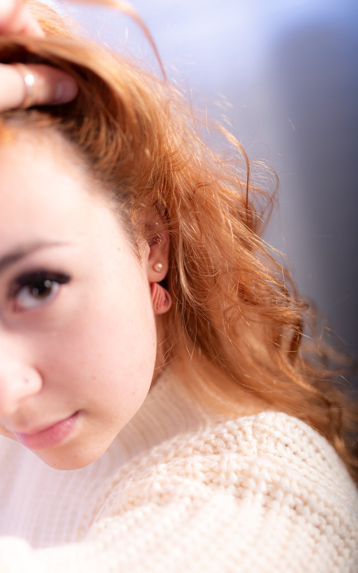 NEBULA earrings and freshwater pearls