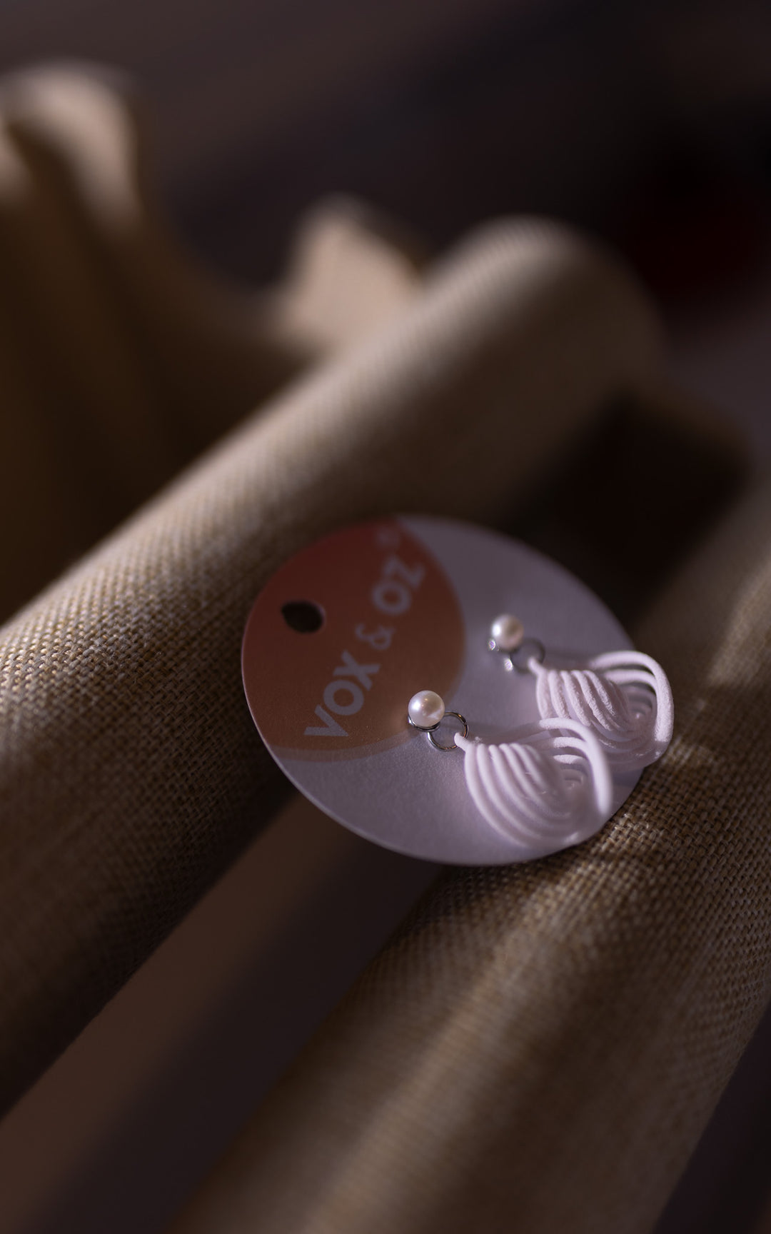 NEBULA earrings and freshwater pearls