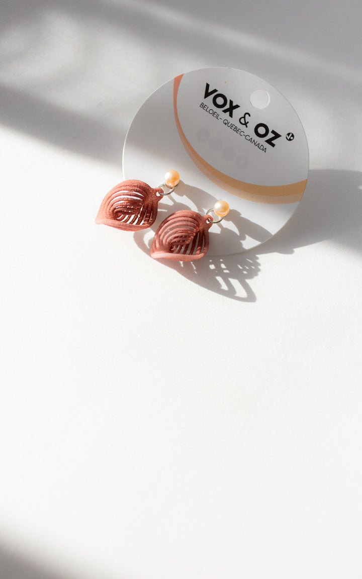 NEBULA earrings and freshwater pearls