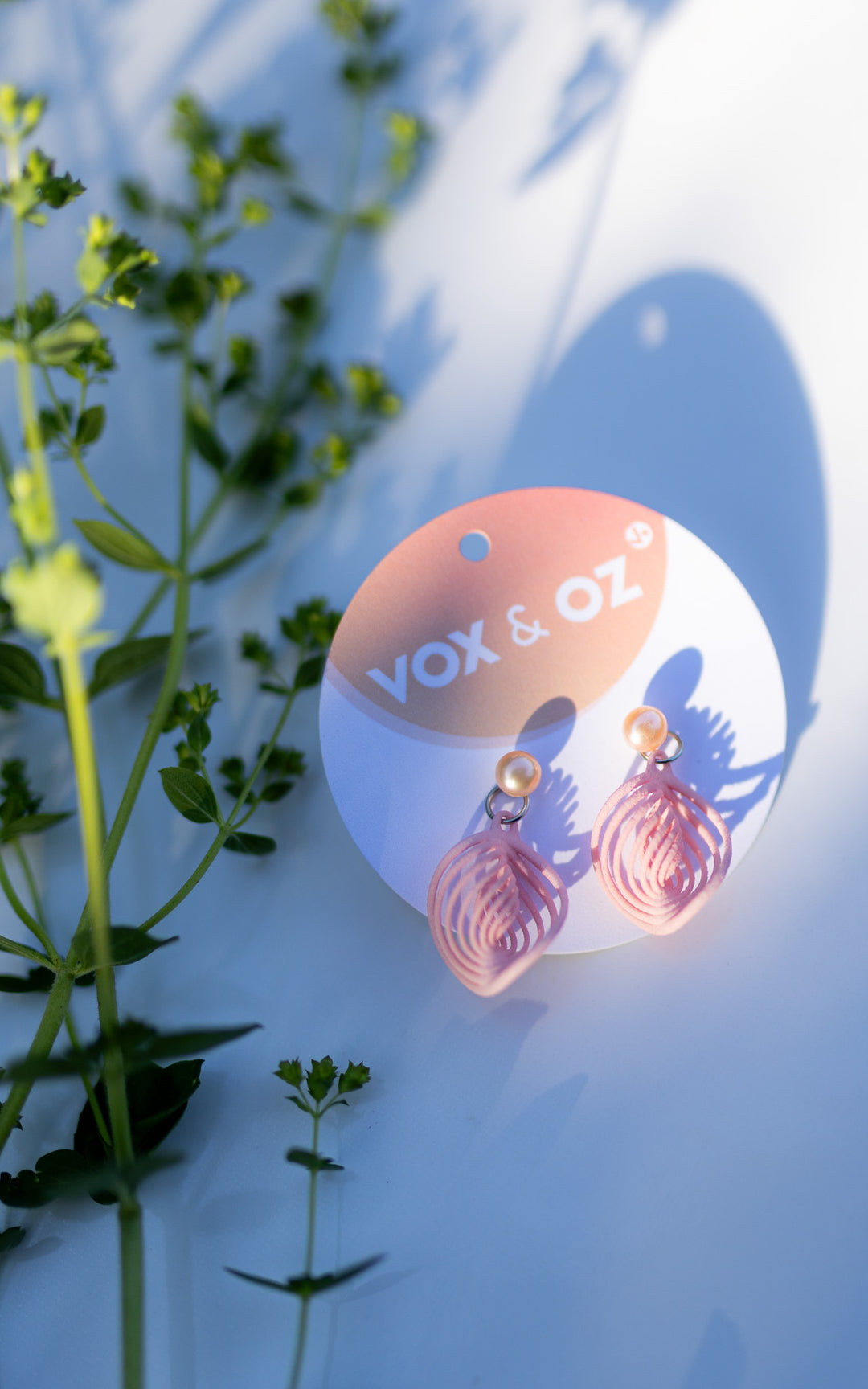 NEBULA earrings and freshwater pearls