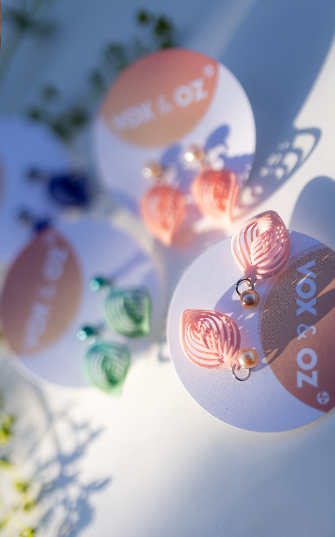 NEBULA earrings and freshwater pearls