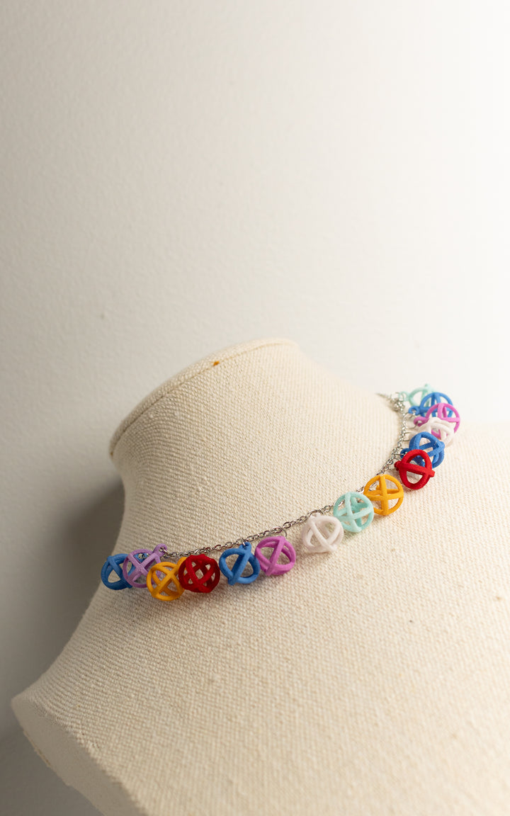 Collier CONSTELLATION – Sphères colorées en nylon recyclé