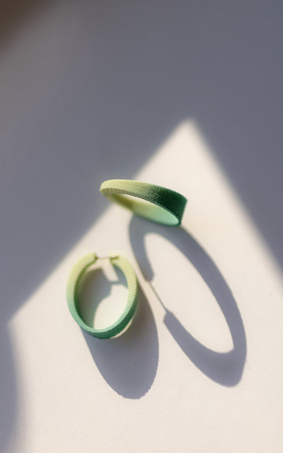 Earrings 3D Ovales KIWI