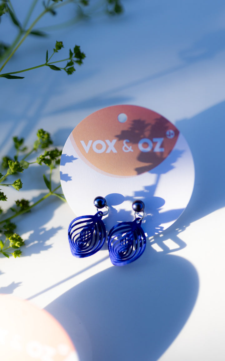 NEBULA earrings and freshwater pearls