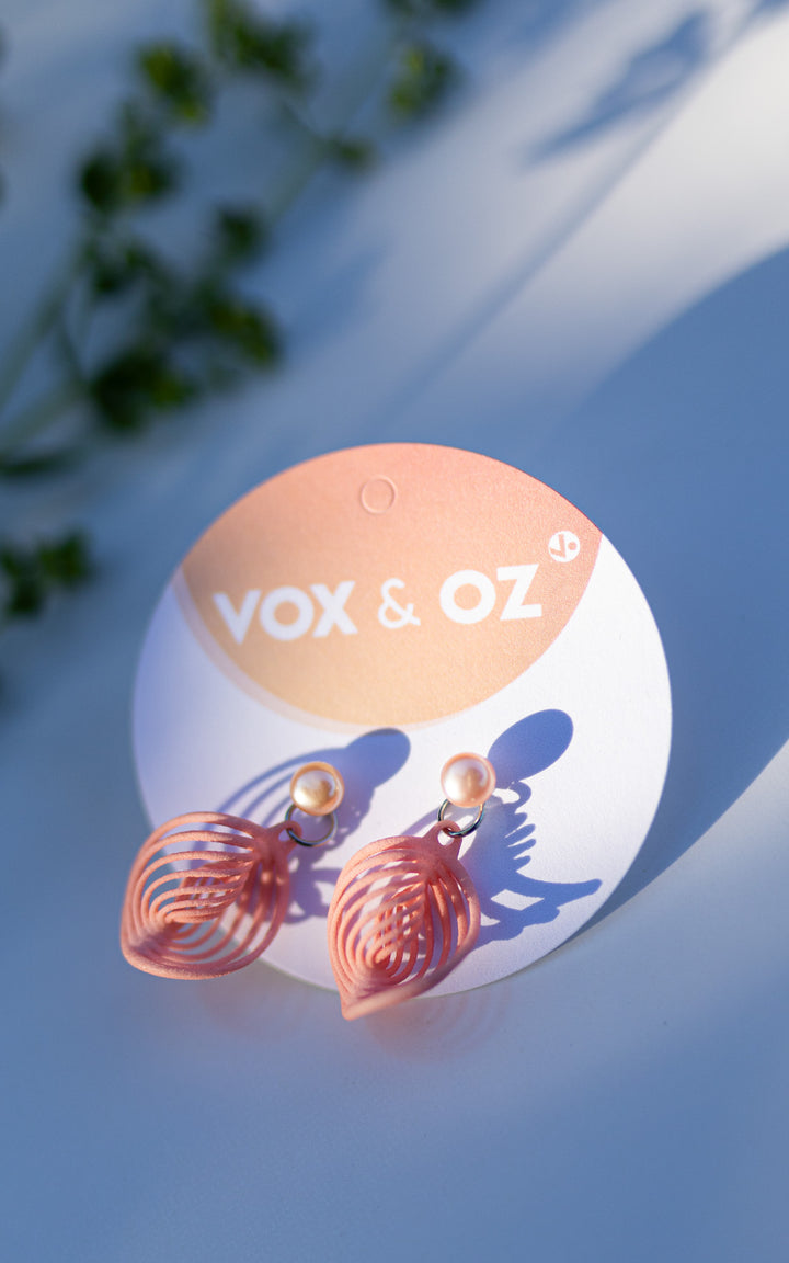 NEBULA earrings and freshwater pearls